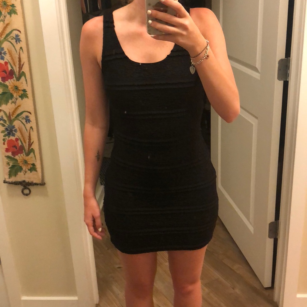 Black Lace Bodycon Dress